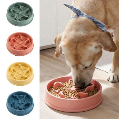 Prevent Choking Slow Eating Dog Bowl PP Material Pet Feeding Bowl Puppy Slow Feeder for Dog Cat