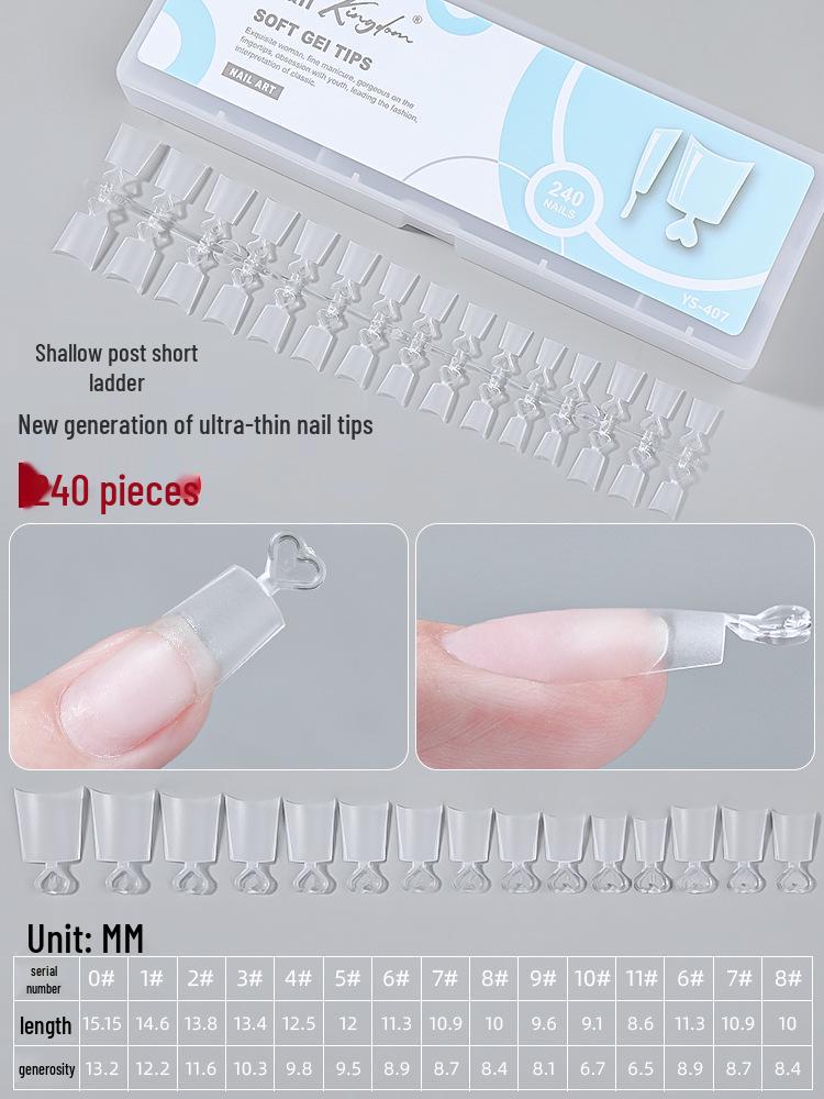 

C Арка Трапеция Типсы для ногтей собаки - Овальные Полупокрывающие, Форма Нового Месяца, Не требуют опиливания или обводки