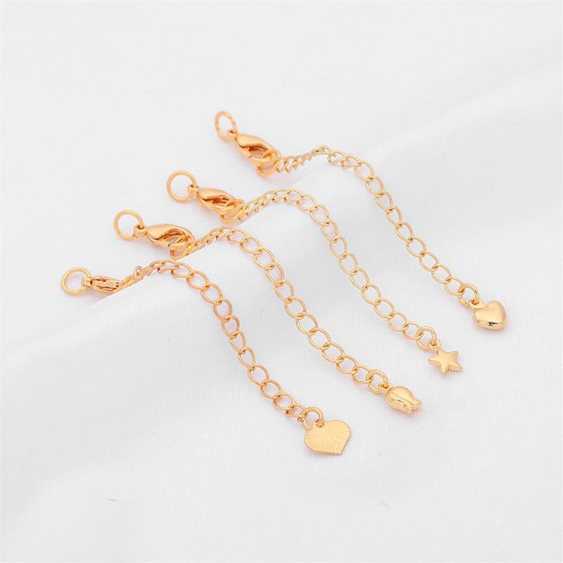Color-Protective 14K Gold-Plated Tail Chain Extension for DIY Jewelry
