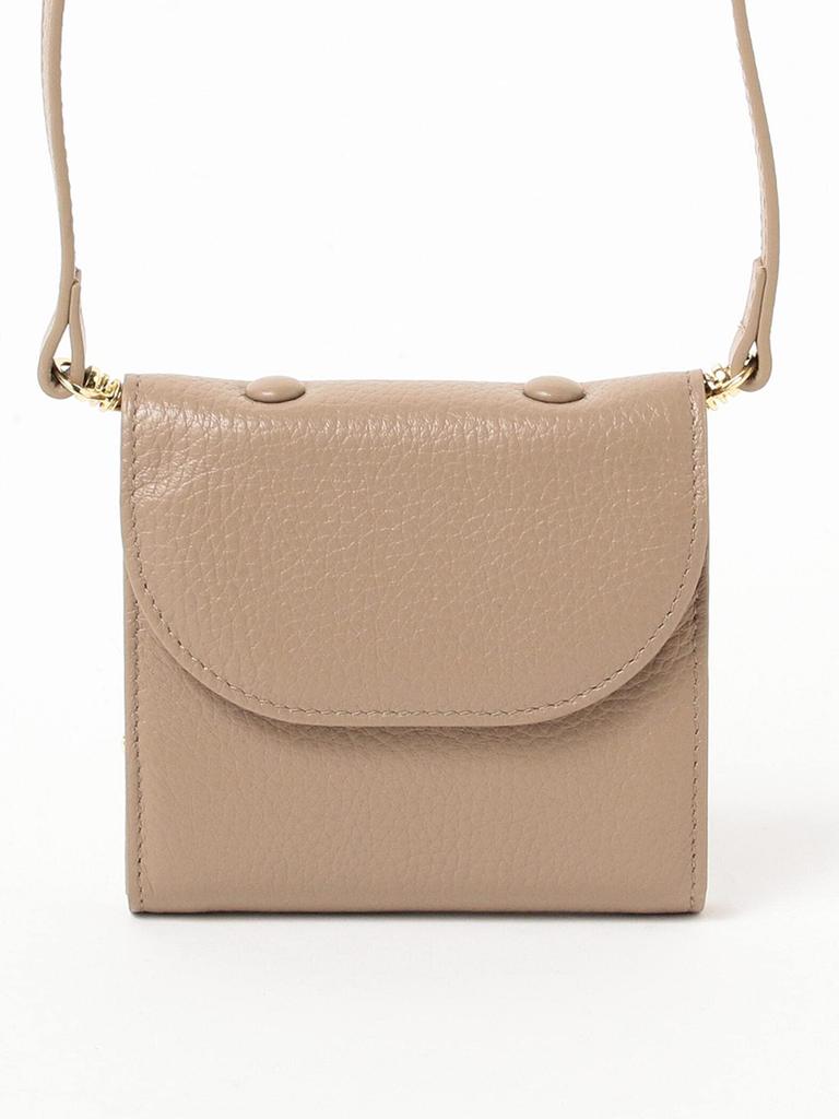 Ray Beams Hashibami Shoulder Wallet (WEB Exclusive) Women's Grey Beige Free