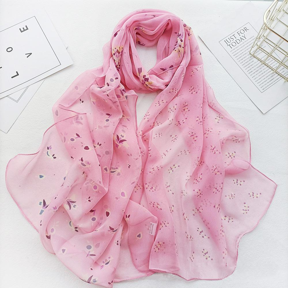 Fashion Silky Georgette Chiffon Scarf Women Long Soft Thin Wrap Scarf Shawl Beach Kerchief Scarves Georgette Scarf Voile Scarf