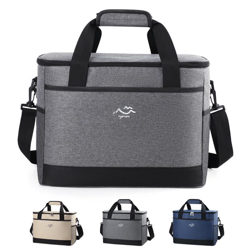 Large Capacity Insulated Picnic & Camping Lunch Bag - Portable with Cold-Keeping Ice Pack
