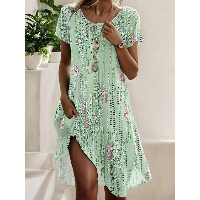 Women's Mini Dress A Line DressCasual Dress T Shirt Dress Tee Dress Sundress Stylish Casual Vacation Casual Daily Regular