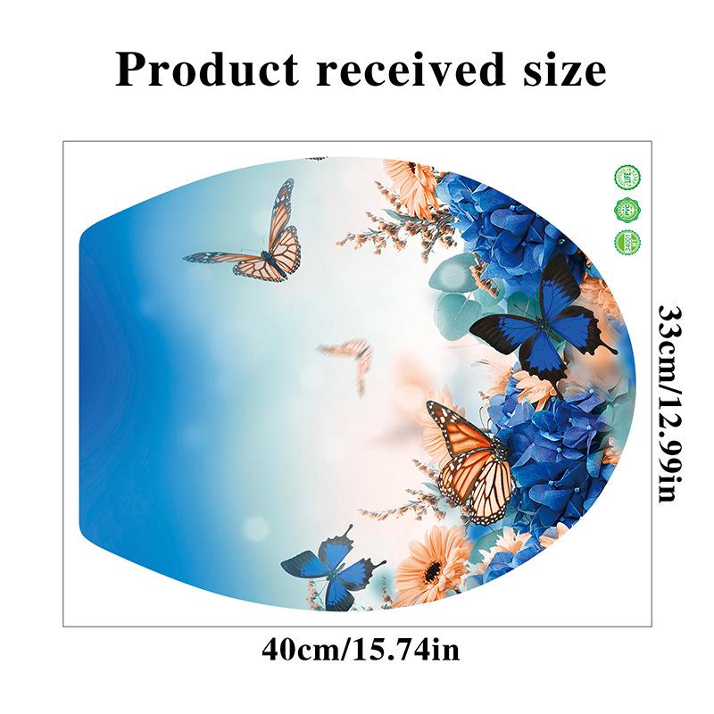 Waterproof Butterfly Wall Stickers Toilet Sticker Decorative Kitchen Stickers Bathroom Vinyl Decals Christmas Decoration