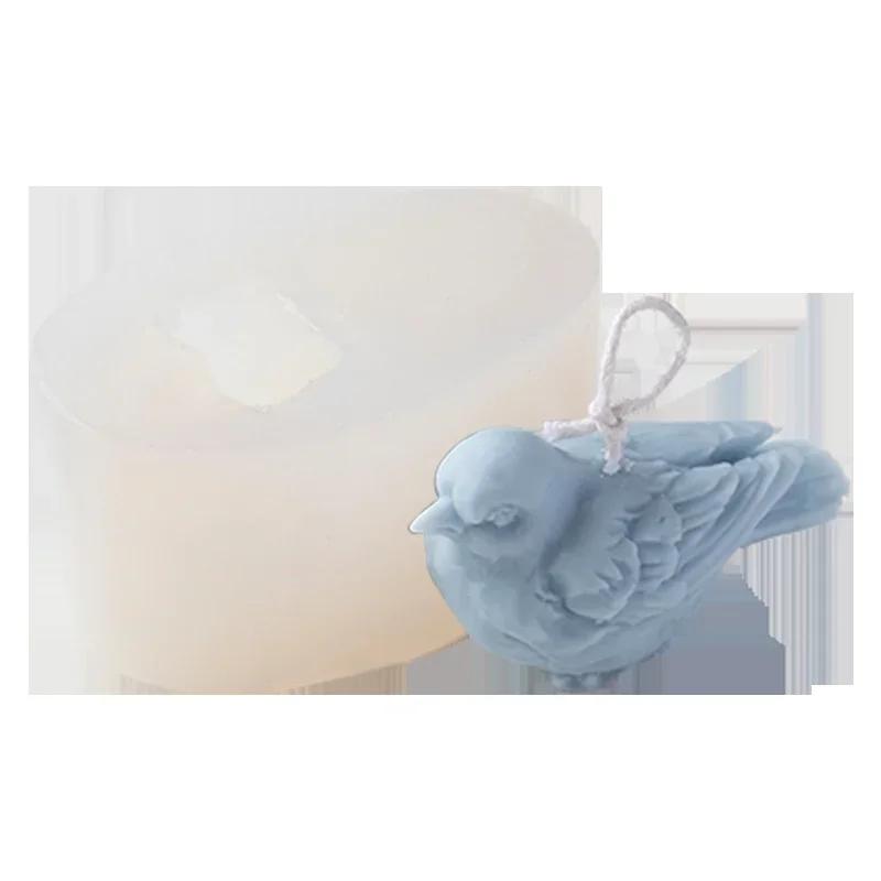 3D Bird Shape Silicone Mold DIY Aromatherapy Candle Plaster Retro Decorative Silicone Molds Vintage Home Decor