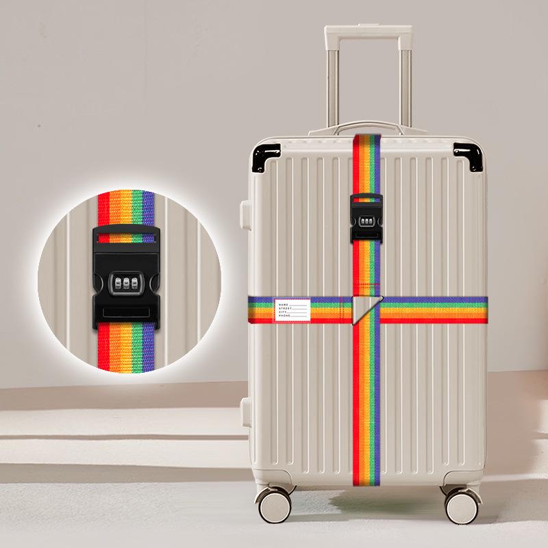 Luggage Strap: One-Word Cross Design, No Combination Lock