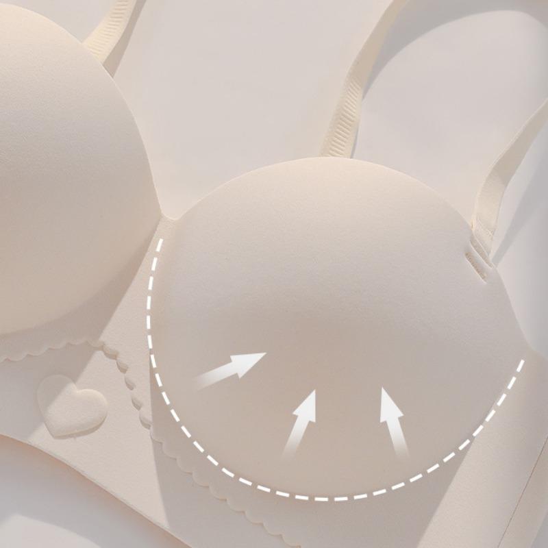 Non-marking Underwear Gathered Small Breasts One Fixed Cup Without Steel Ring To Collect Side Breasts Bra