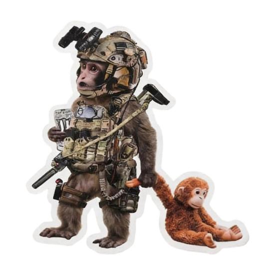 10 Sheets Funny Monkey Hugging Plush Toy Stickers Quirky Vinyl Decals for Laptops Water Bottles Luggage Skateboards Waterproof DIY Crafts