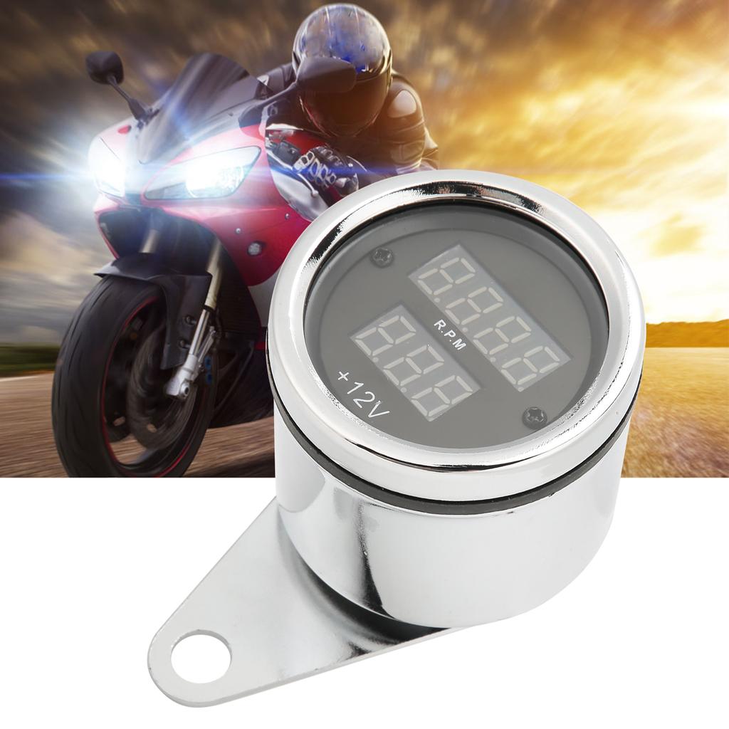 12V Motorcycle Speedometer High Accuracy Speed Gauge Odometer Universal for Motorbike