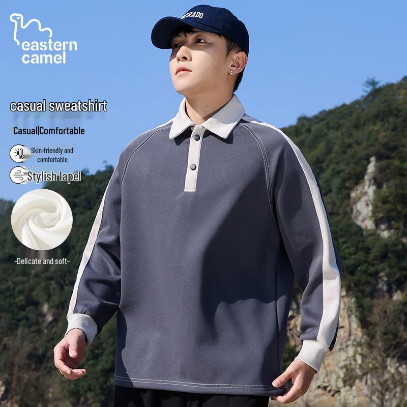 Men's Long-Sleeve Outdoor Polo Sweatshirt