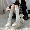 Knitted Lolita Leg Warmers Women's Long Socks Autumn Winter Wool Foot Cover Arm Warmer Y2K Crochet Heap Socks Boot Cuffs