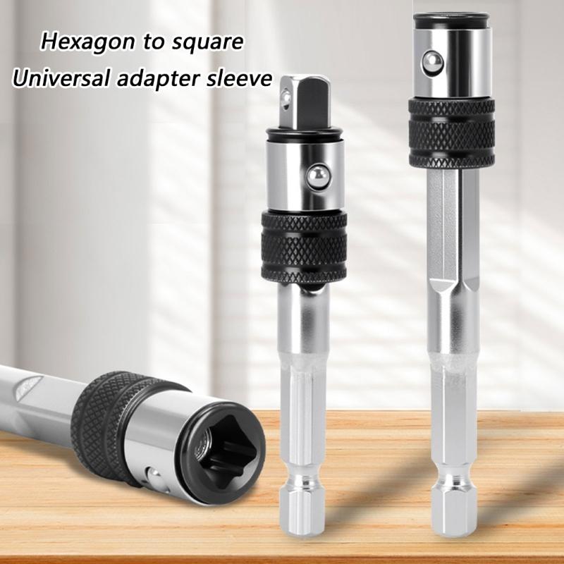 Professional 1/4 Inches Hex Shank Drill Bit Holders Adapter With Fast Change Design Suitable For Power Drills And Driver