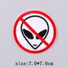 Warning Embroidery Patch Iron On Patches For Clothing Danger Prohibit Sign Embroidered Patches For Clothes Nuclear Marker Badges