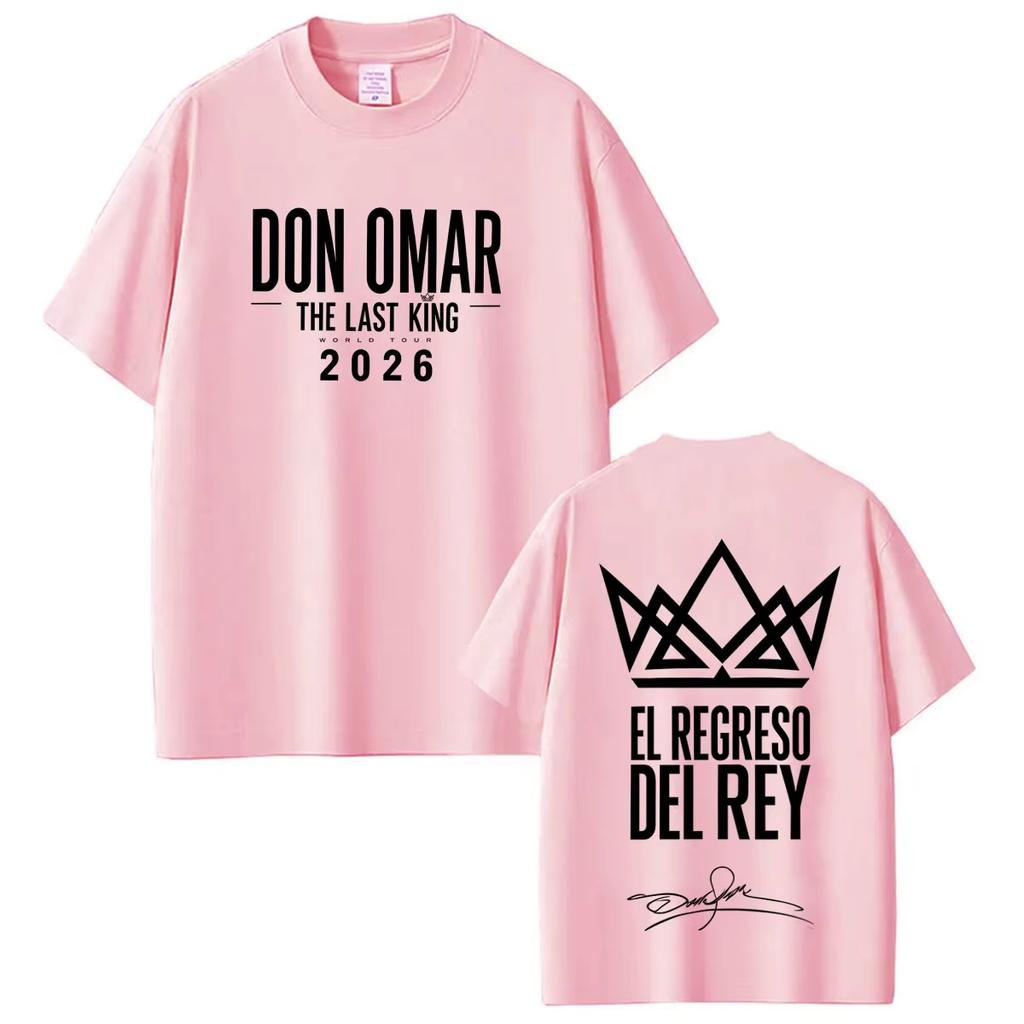 Summer Hot Sale Rapper Don Omar The Last King Tour 2026 Print Tshirts Unisex Unisex Vintage Top Hip Hop Streetwear Oversized Tshirt