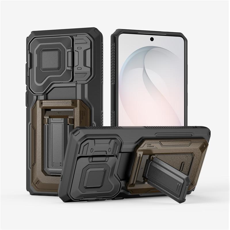 

Armor Shockproof Bracket Cover for Iphone 17 Pro Max Iphone17 Air 5G Wallet Card Slots Credit Card Stand Holder Case For iphone17 Pro Max