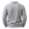Men S Long Sleeve Polo Shirt American Casual Half Zip Turn Down Collar Top
