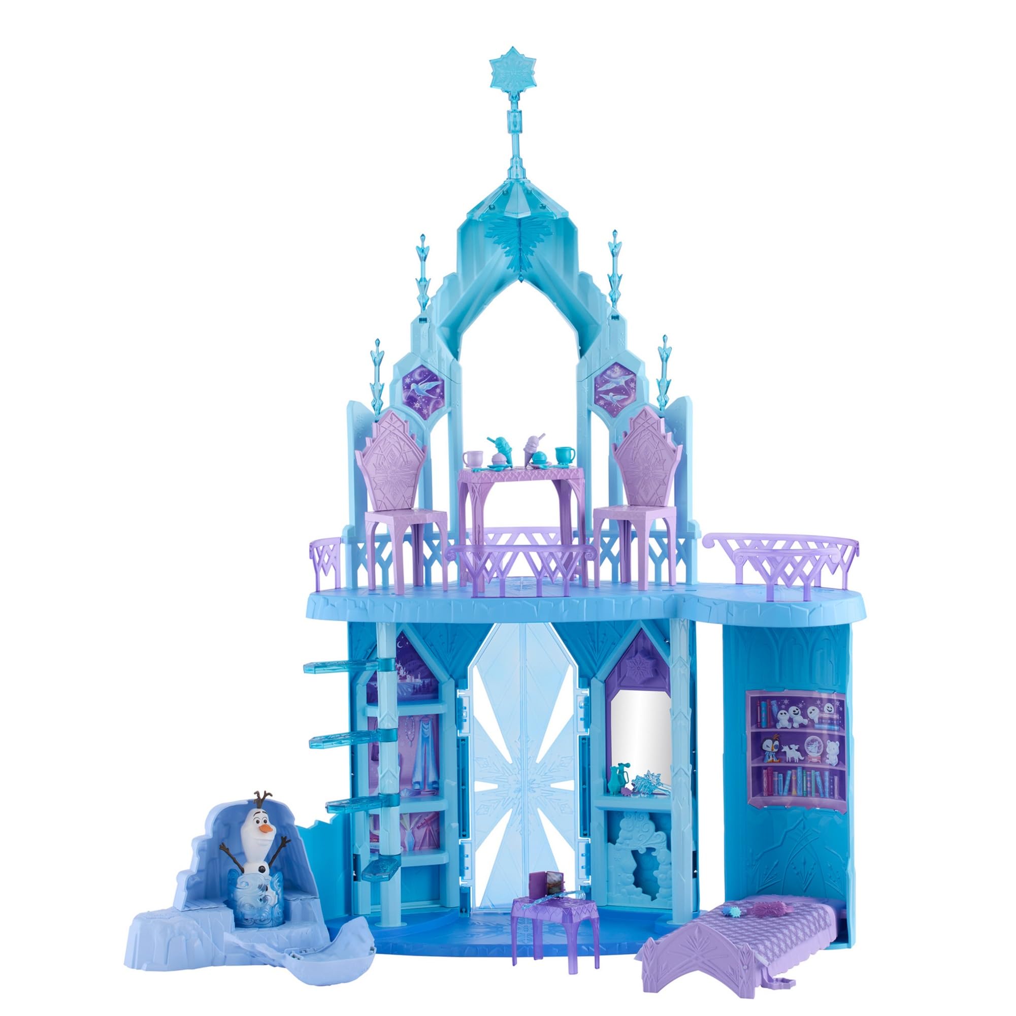 

Mattel Disney Frozen Большой Ледяной Замок с Фигуркой Олафа и Аксессуарами Продается Кукольный Домик Ролевой Игровой Набор для Возраста 3 лет и JGG41 Эльзы (кукла синий