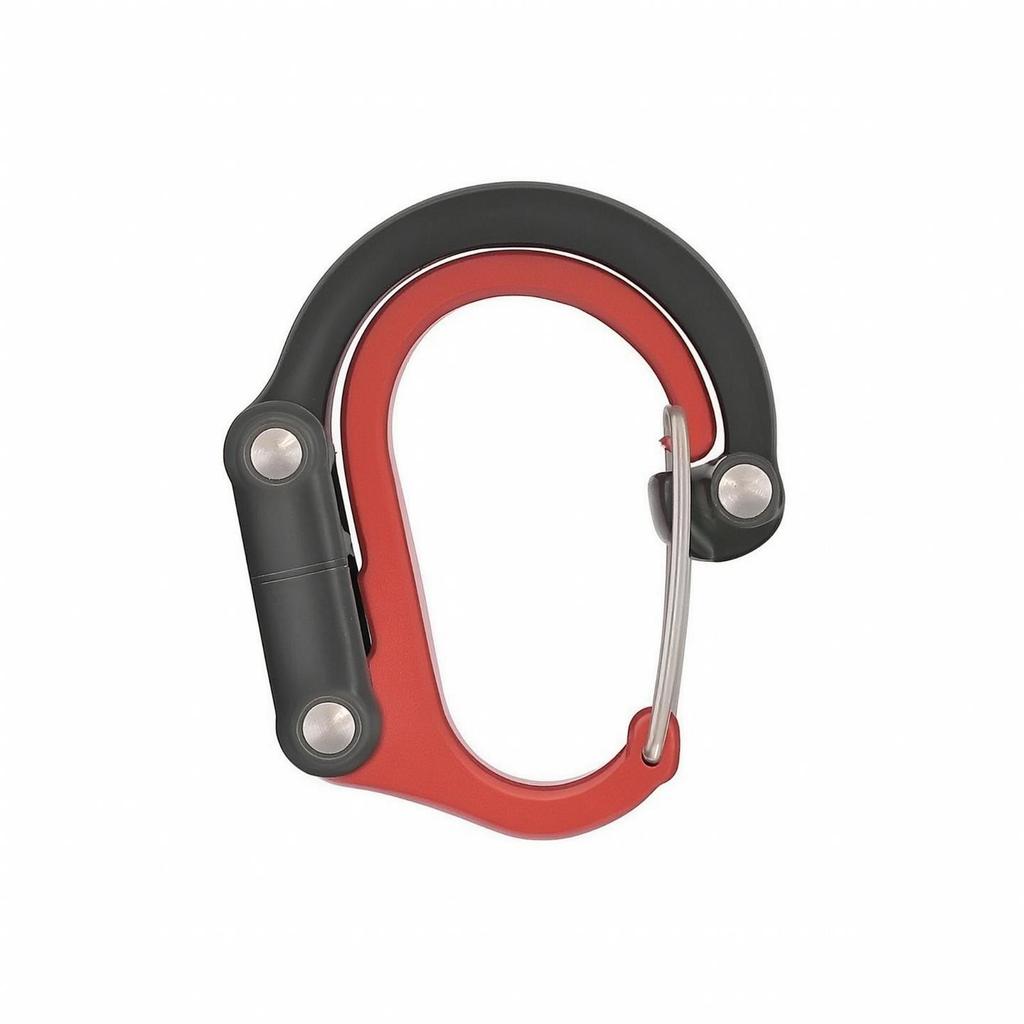 DShaped Carabiner Hook Lightweight Aluminum Alloy with SelfClosing Gate Compact Hanging