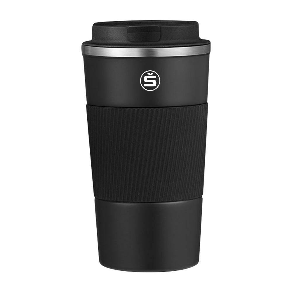 Car Thermos Cup Coffee Mug Stainless Steel Coffee Thermos Mug Badge For Skoda S VII Yeti Kamiq Kodiaq Karoq Octavia Fabia Rapid