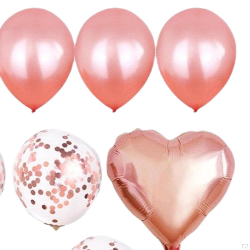 Confetti Balloons Balloon W/ Ribbon for Wedding Valentines Day Anniversary Party Decoration