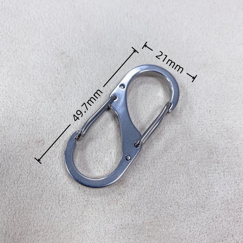 Stainless Steel S-Buckle Double-Head Hook: Outdoor Quick Release 8-Shaped Keychain