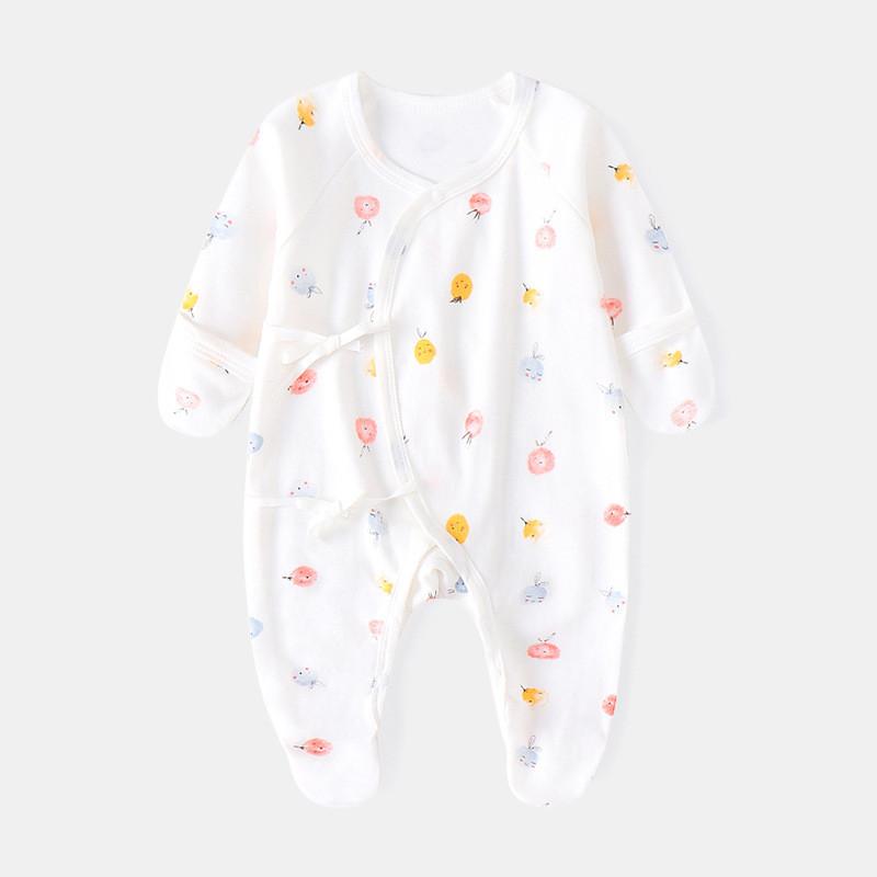 Apple Bear Cloud Print Baby Cotton Romper Suit For Newborns And Infants