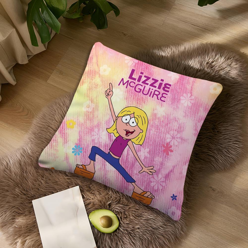 Cartoon Christmas L-Lizzie M-McGuire Girl Cushion For Bedroom Car Coffee Shop Room and Living Room Sofa Decorative PillowCover