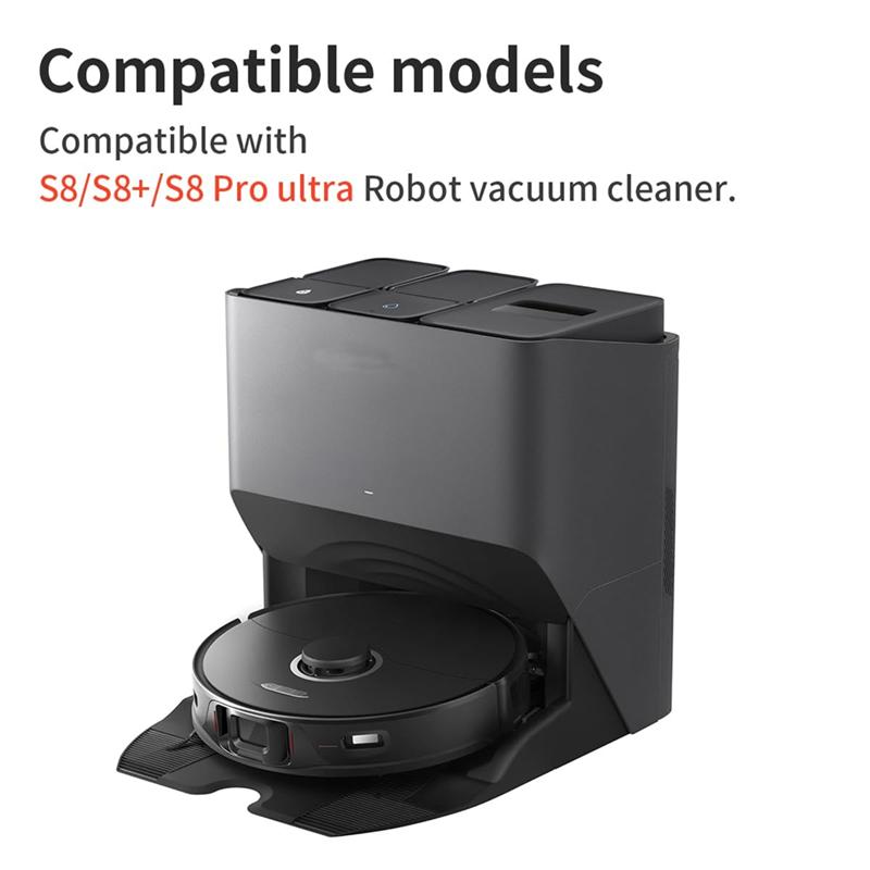 A03F-For Roborock S8 Pro Ultra S8+ Spare Main Side Brushes Mop Cloths HEPA Filters Dust Bags Replacement Parts Accessories