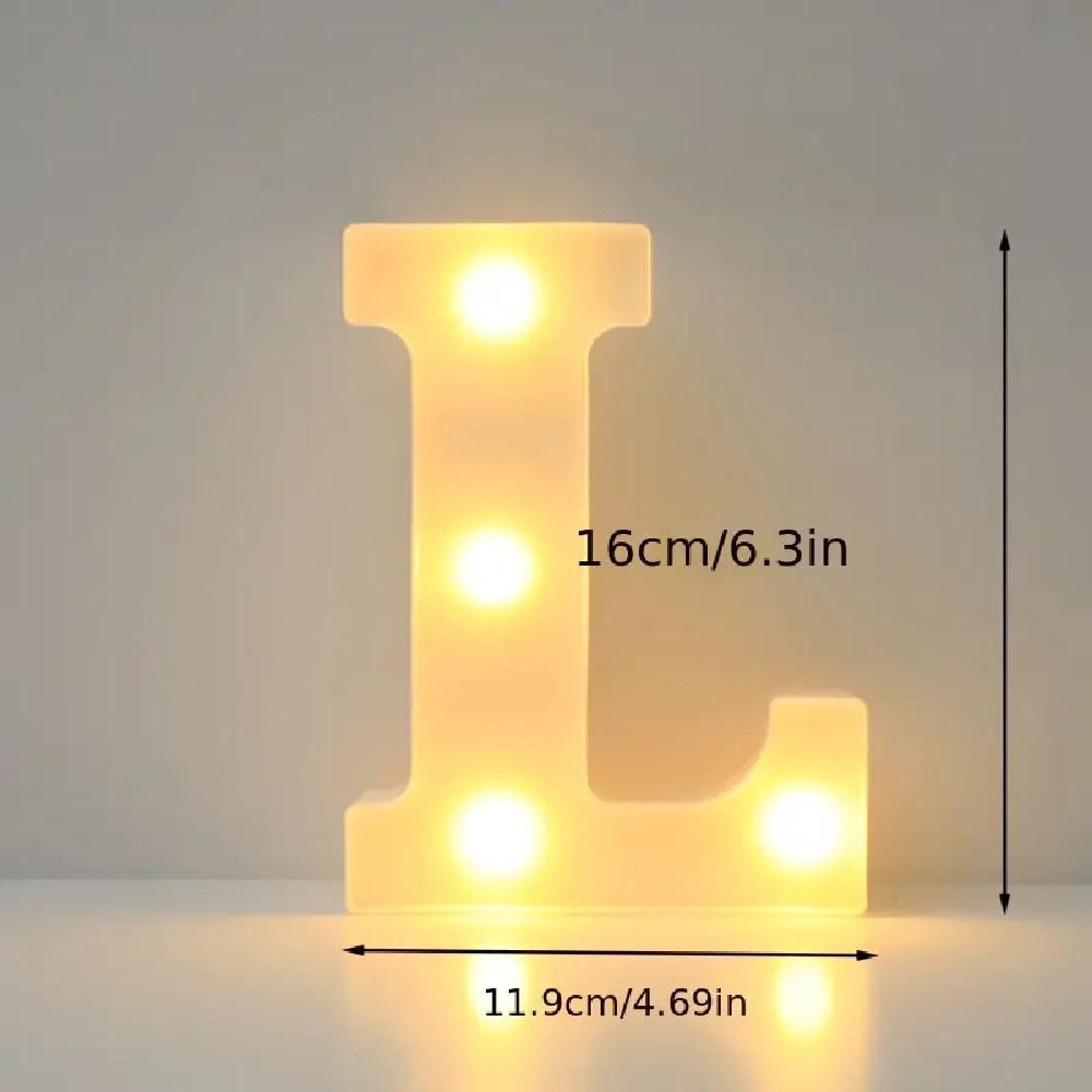 1PC LED Alphabet&Number Lights For Home,Wedding,Proposal,Birthday,Party,Photo Prop, Battery Powered White Decorative Night Light