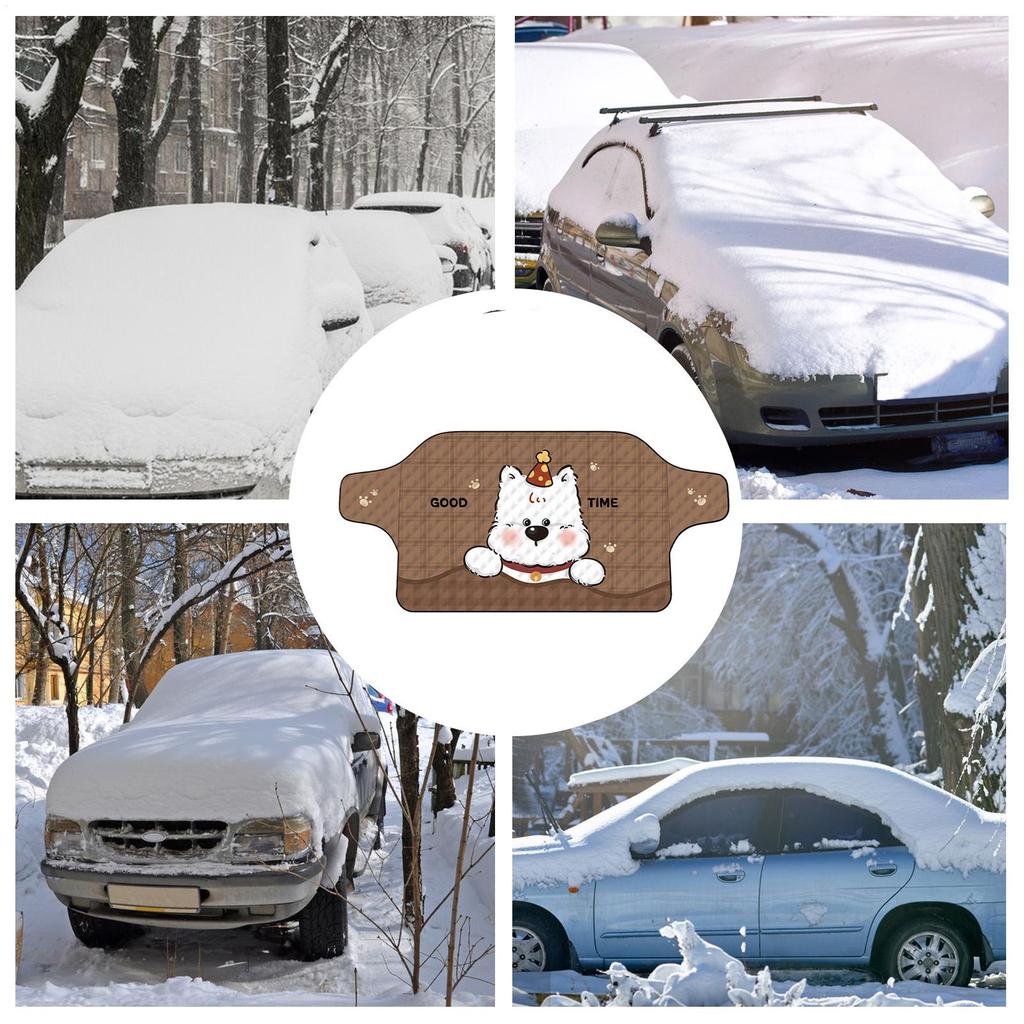 Windschutzscheibenabdeckung für Schnee 77x36 Zoll Robuste Ganzjahres-Auto-Frostschutzabdeckung Schnee- und Eis-Windschutzscheibenabdeckung für SUV-Auto