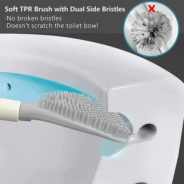 Soap Dispensing Toilet Brush with Holder Silicone Long Handled Cleaning Brush Wc Toilet Brushes Bathroom Accessories
