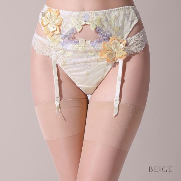 Garter made in no toe nude single item [Himiko] stockings, Japan, change, toe, plain, (BK-black, L-LL)