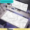Mouse Pad Líquido Listras Preto e Branco Grande para Jogos Escritório Mousepads XXL Borracha Antiderrapante Tapetes para Mesa de Laptop Tapetes Longos para Mesa de Jogo