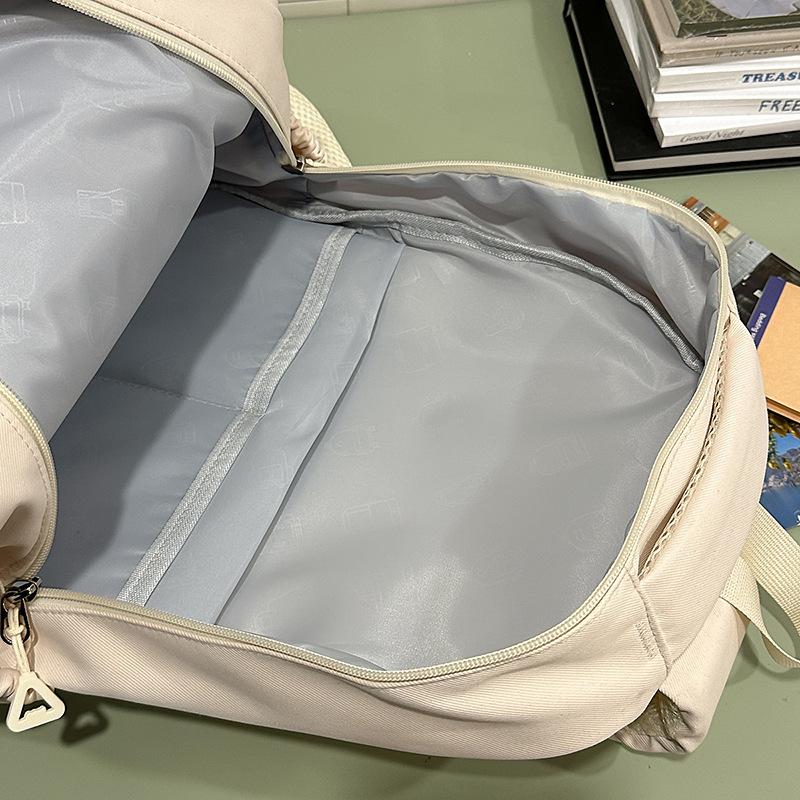 School Bag 2025 New Small Fresh High Value Simple Cute Versatile Large Capacity School Bag Casual Sweet Make-up Bag