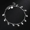 925 Sterling Silver Pretty Nice Leaf Chain Bracelet Fashion Charm Anklet Wedding Cute Women Lady Party Gift LH036