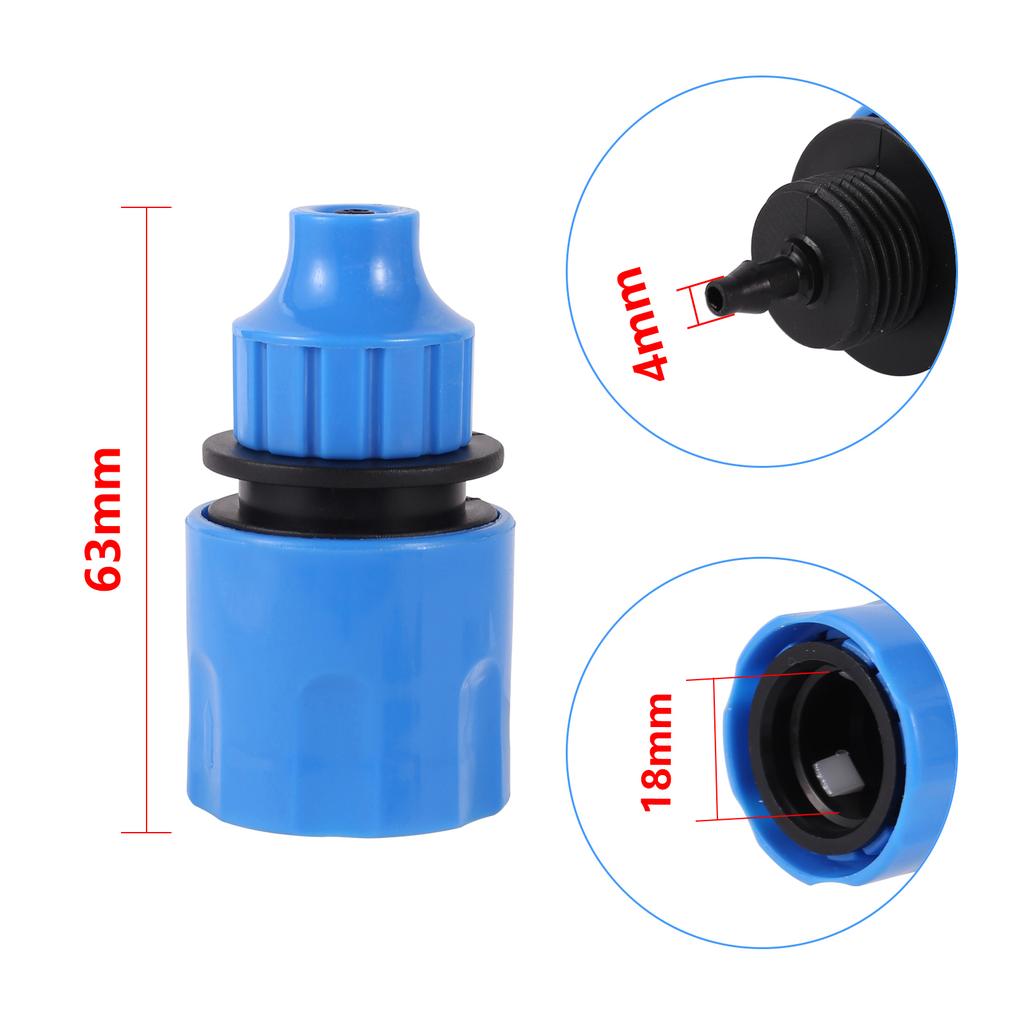 Fast Coupling Adapter with 4/7mm 8/11mm Hose Connector Drip Tape for Garden Irrigation Plastic Quick Connector Kits Tube Joint