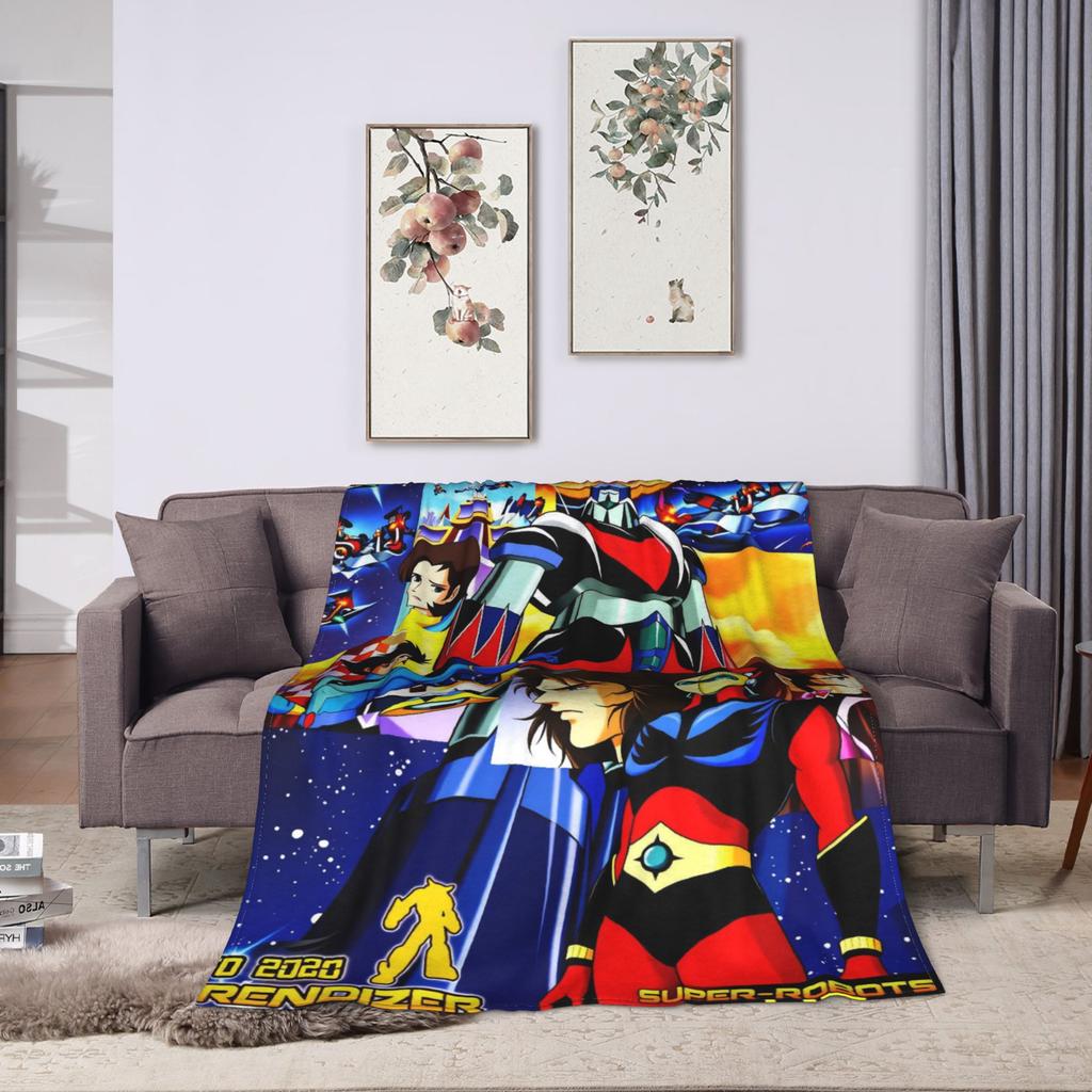 UFO Robot Grendizer Blankets Fleece Spring/Autumn   Multifunction Warm Throw Blanket for Bed Couch Quilt