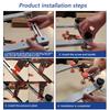 Drawer Slide Installation Jig Adjustable Cabinet Pull Jig Drill Guide with Toggle Clamp Magnetic Arm Stainless Rail Positioner