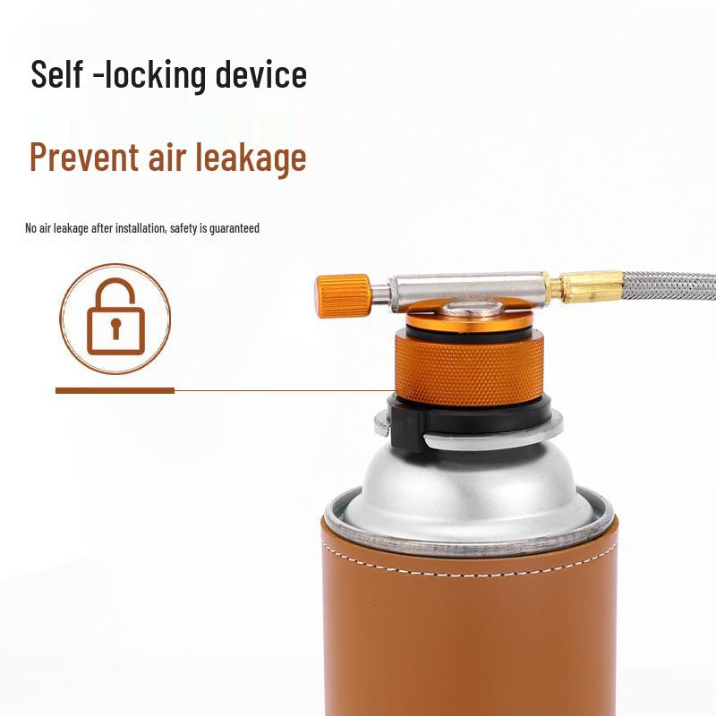 Outdoor Butane Gas Stove Converter with Self-Locking Split Type