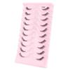 10 Pairs Transparent Band Half Eye Cat Eye False Eyelashes - 3D Layered, Natural, Thickening & Lengthening