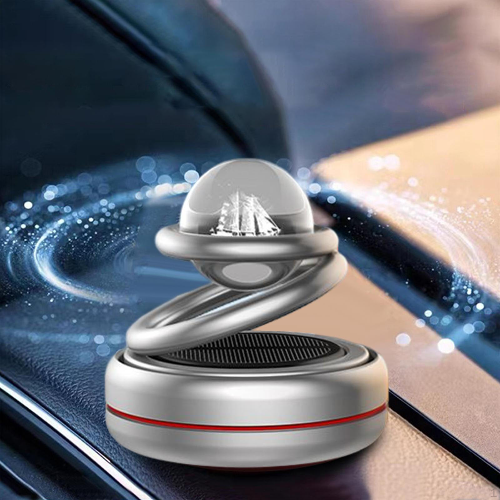 

Солнечный автомобильный освежитель воздуха в форме планеты, вращающийся, креативный, компактный, с шариком для автомобиля