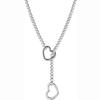 Collana a Catena Scorrevole con O-ring a Forma di Cuore Personalizzata, Collana Lunga Cubana alla Moda, Gioielli Retrò per Ragazze