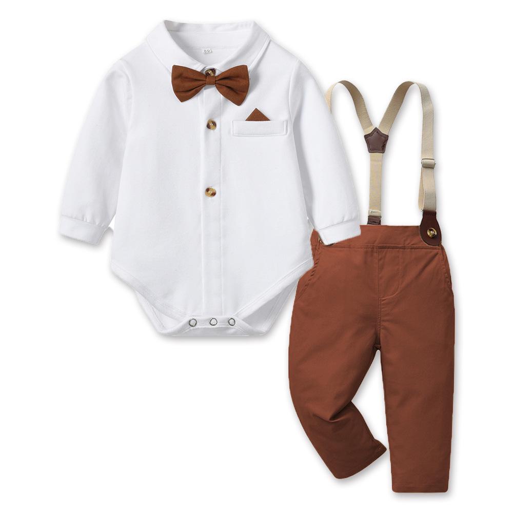 Infant & Toddler Spring/Autumn Dress Sets, Boys' Cotton Jumpsuits, Cute Kids' Spring Outing Outfits