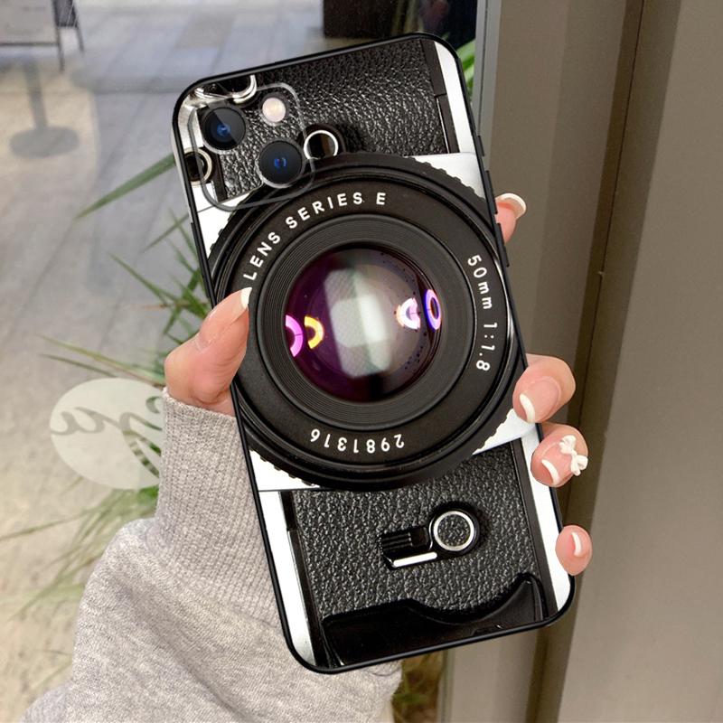 Retro Nostalgia Camera Case For iPhone 17 Air 16 15 14 13 11 12 Pro Max Plus 12 13 Mini 16e 17 Pro Max Back Cover