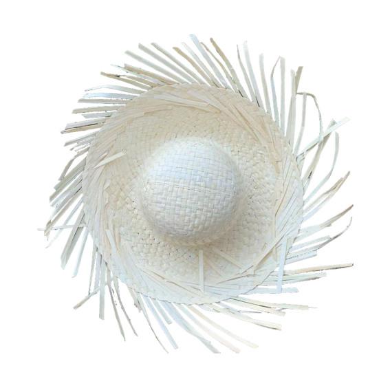 

Соломенная шляпа Летняя Защита от солнца Широкие поля Ручное плетение Легкая Дышащая конструкция Пляжная шляпа Головной убор Аксессуар слоновая кость