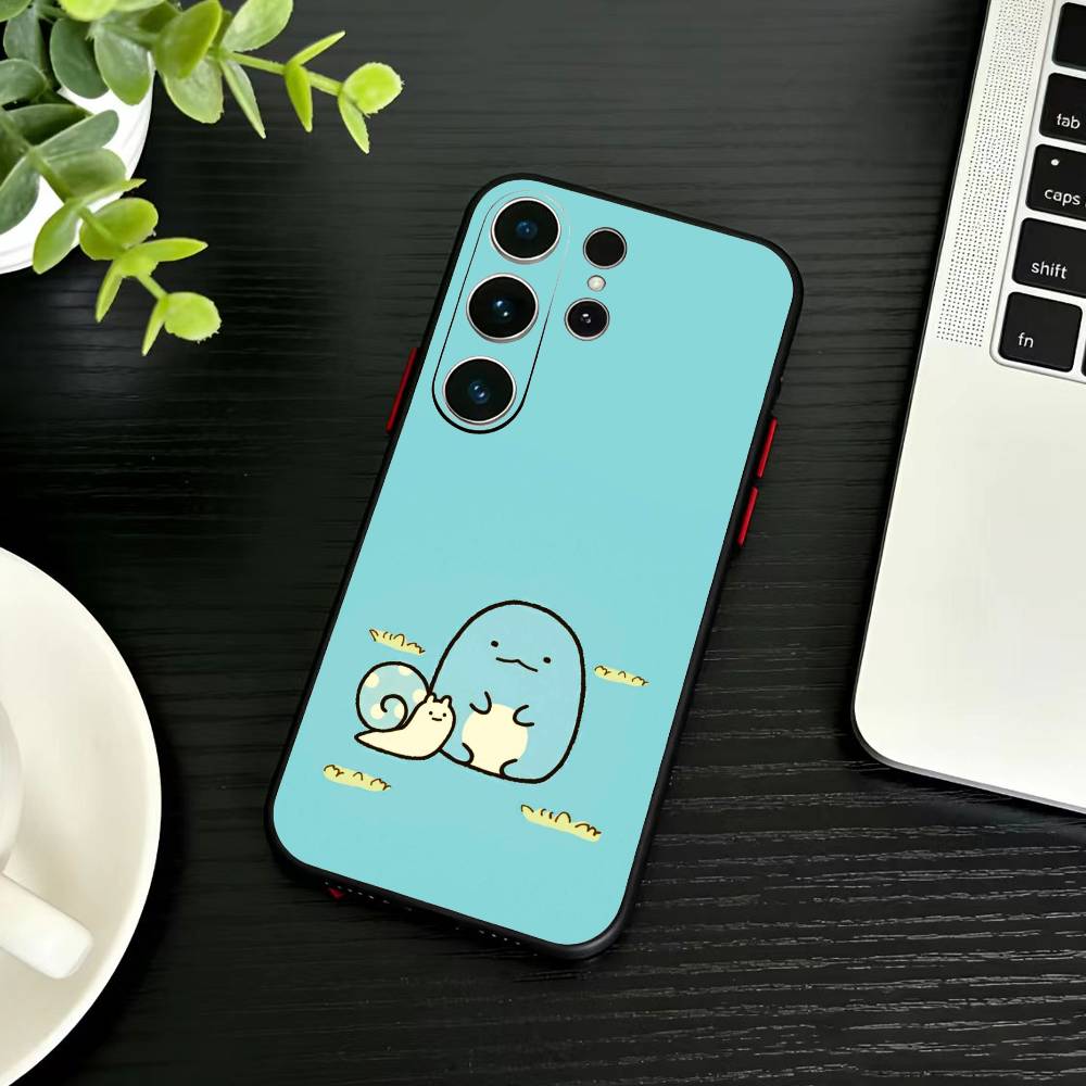 

D-Sumikko Gurashi Phone Case For Samsung S26,S25,S24,S23,S22,S21,S20,Ultra,Plus,FE Black Soft Cover Samsung S26