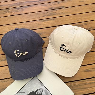 Version of Hats with Letters  Three Dimensional Embroidered Baseball Hat  Fashionable Soft Top Baseball Hat  Spring and Summer Travel Sun Hat  Men