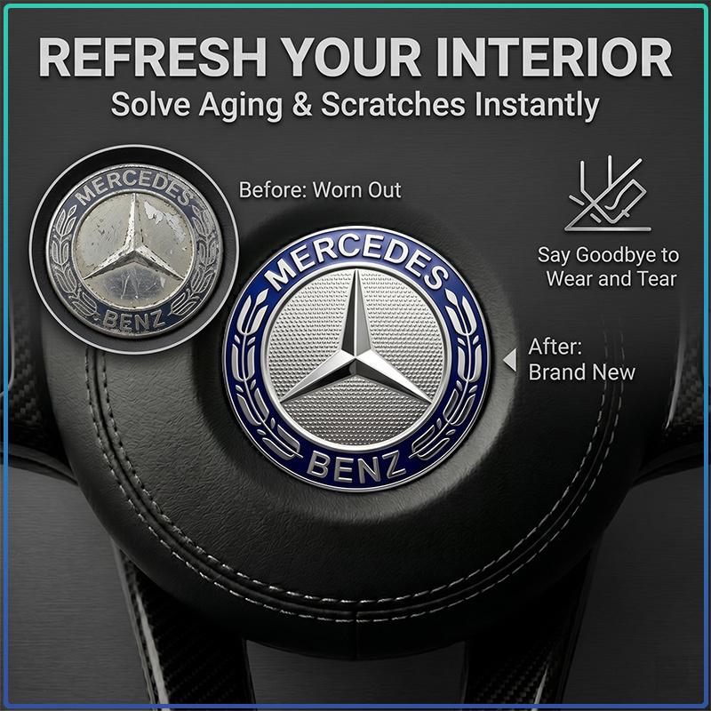 52MM AMG Affalterbach Tree Steering Wheel Emblem Sticker Glossy Resin Decor Decal Fit Mercedes Benz Sedan SUV Sports Car