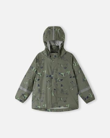 Kurtka turystyczna dziecięca Reima Raincoat Vesi przeciwdeszczowa outdoorowa zielona (5100025A-8923)