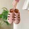 Fashion Hot-selling Sandals Versatile Baotou Fashion Sandals Women's Summer Hollow Woven Fish Bone Roman Shoes New Birken Shoes